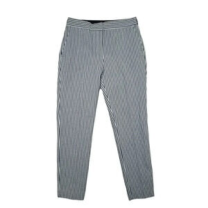 ZARA Navy & White Striped Tapered Pants – Size S – Seersucker Style
